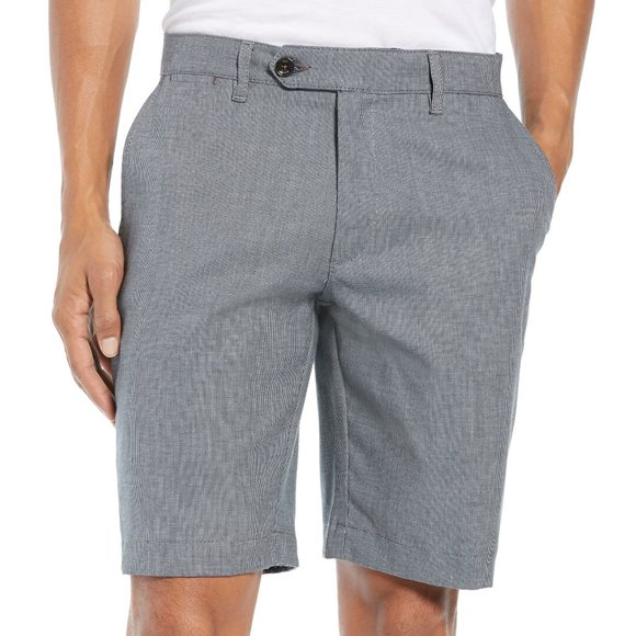 NWT Ted Baker London Slim Stretch Cotton BESHOR Short Dk Green Sz 34 $120 3B067
